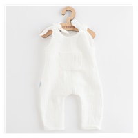 Ogrodniczki muślinowe dla niemowląt New Baby Soft dress beżowy