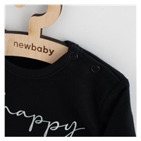 Niemowlęce bawełniane body z długim rękawem New Baby Be Happy