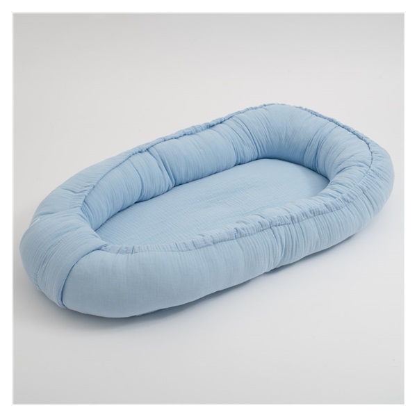 Muślinowe gniazdko dla dziecka New Baby niebieskie
