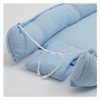 Muślinowe gniazdko dla dziecka New Baby niebieskie