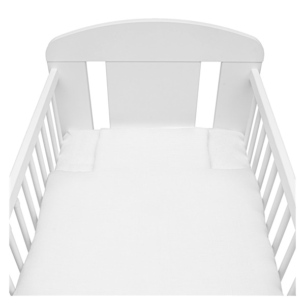 Muslinowý 2-częściowy zestaw do łóżeczka New Baby 90/120 cm biały