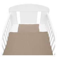 Muslinowý 2-częściowy zestaw do łóżeczka New Baby 90/120 cm beżowy