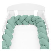 Muślinowy ochraniacz do łóżeczka warkocz New Baby zielony