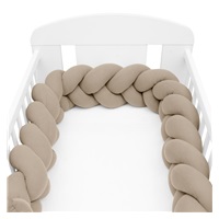 Muślinowy ochraniacz do łóżeczka warkocz New Baby beżowy