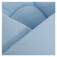 Muślinowy rożek z kapturkiem New Baby niebieski