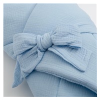 Muślinowy rożek z kapturkiem New Baby niebieski