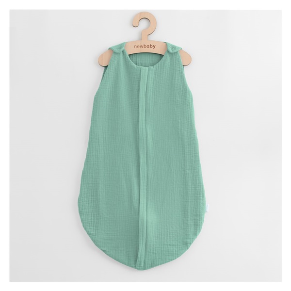 Śpiworek muślinowy dla niemowląt New Baby zielony