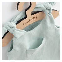 Ogrodniczki muślinowe dla niemowląt New Baby Soft dress mięta