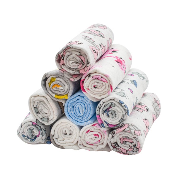 Pieluszki bawełniane z nadrukiem NEW BABY 60x80 cm STANDARD 10 szt