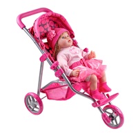 Sportowy wózek dla lalek PlayTo Olivie różowy