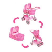 Multyfunkcyjny wózek dla lalek Baby Mix Jasmínka jasnoróżowy