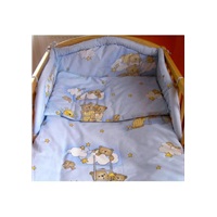 2-częściowy zestaw do łóżeczka New Baby 100/135 cm niebieski z misiem