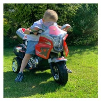 Motocykl na akumulator dla dzieci Baby Mix RACER czerwono-czarny