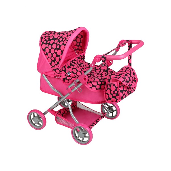 Wózek głęboki dla lalek PlayTo Viola różowy
