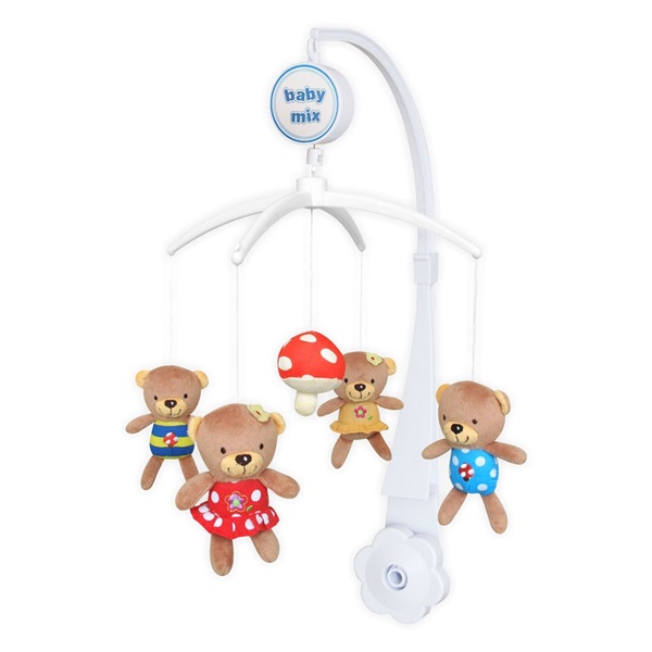 Karuzelka nad łóżeczko Baby Mix Misie z muchomorkiem